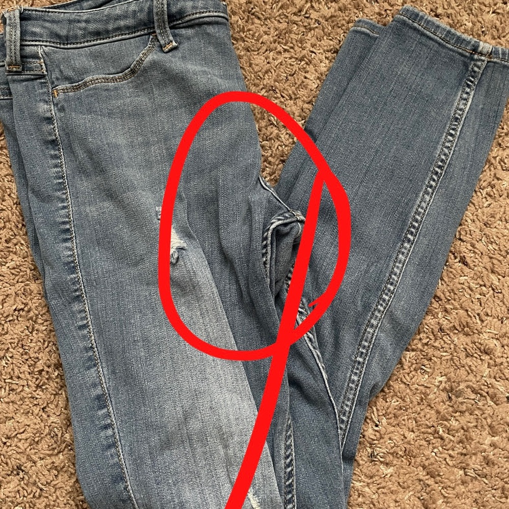 Hollister Mid Rise Jean Leggings/ Skinny Jeans, Medium Wash, Advanced Stretch